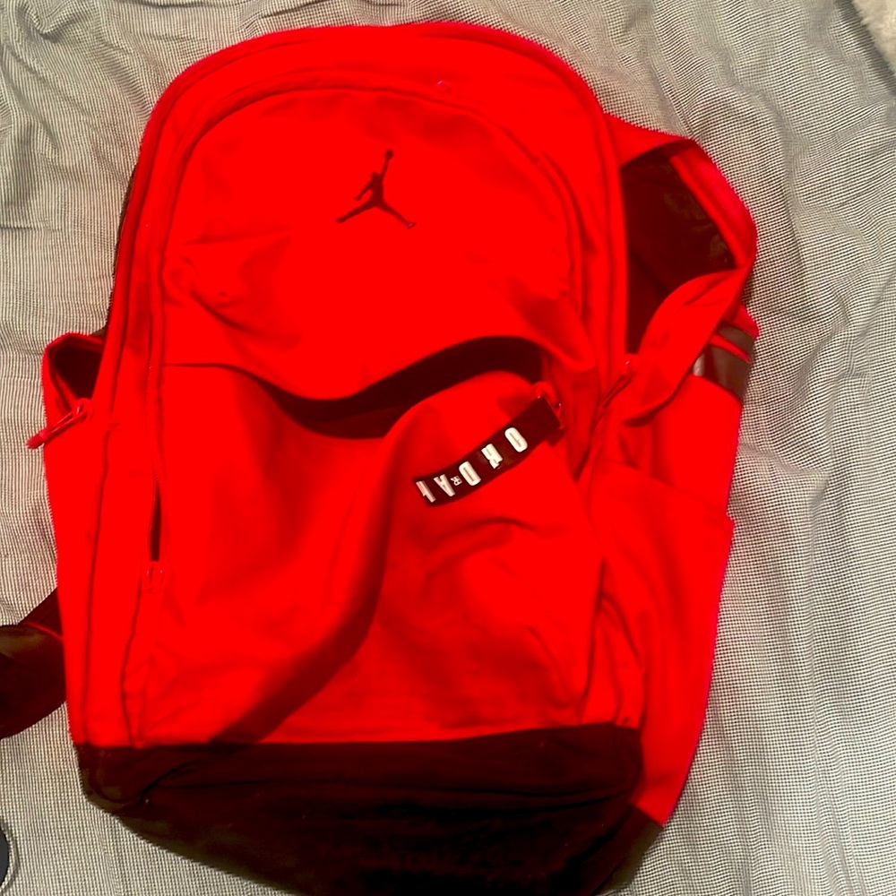 Air Jordan backpack, used for one school year. In good condition.